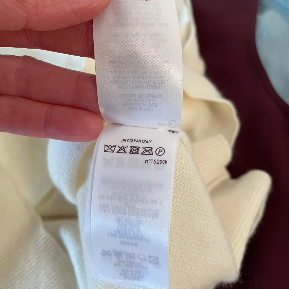 Ralph Lauren Top Sleeveless Tank Cashmere Luxury Purple Label Cream Ivory Small - Picture 8 of 12